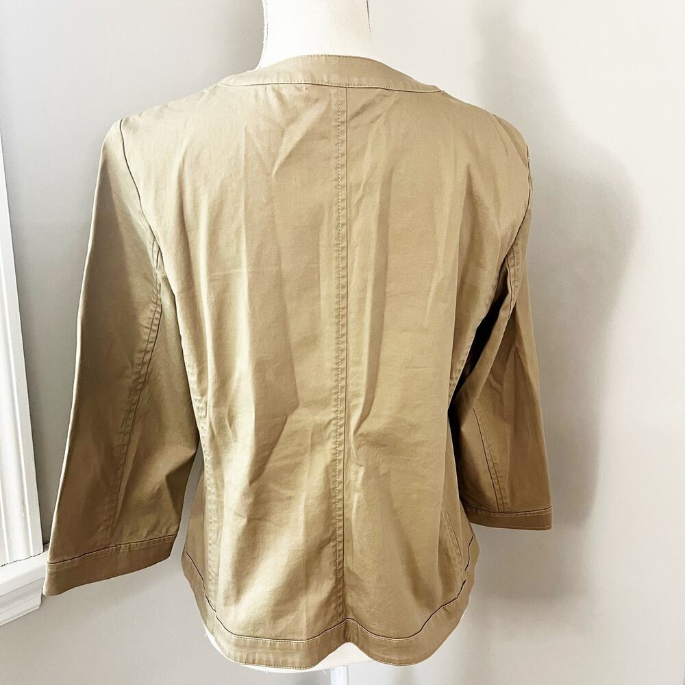 Talbots Khaki Ruffle Jacket - Picture 4 of 6